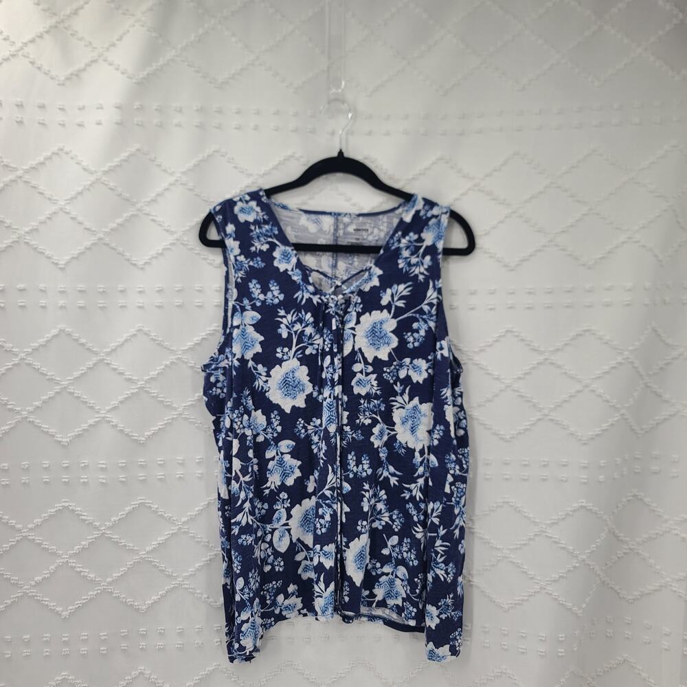 Terra and sky/Sonoma Bundle of 3 Shirts Blue Purple and White Size 1X Vacation - Picture 4 of 16